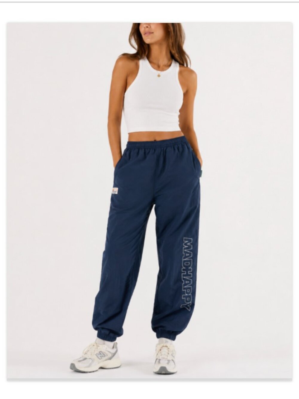 Madhappy Outdoors Fleece Lined Nylon Sweatpants Midnight Blue Size S
